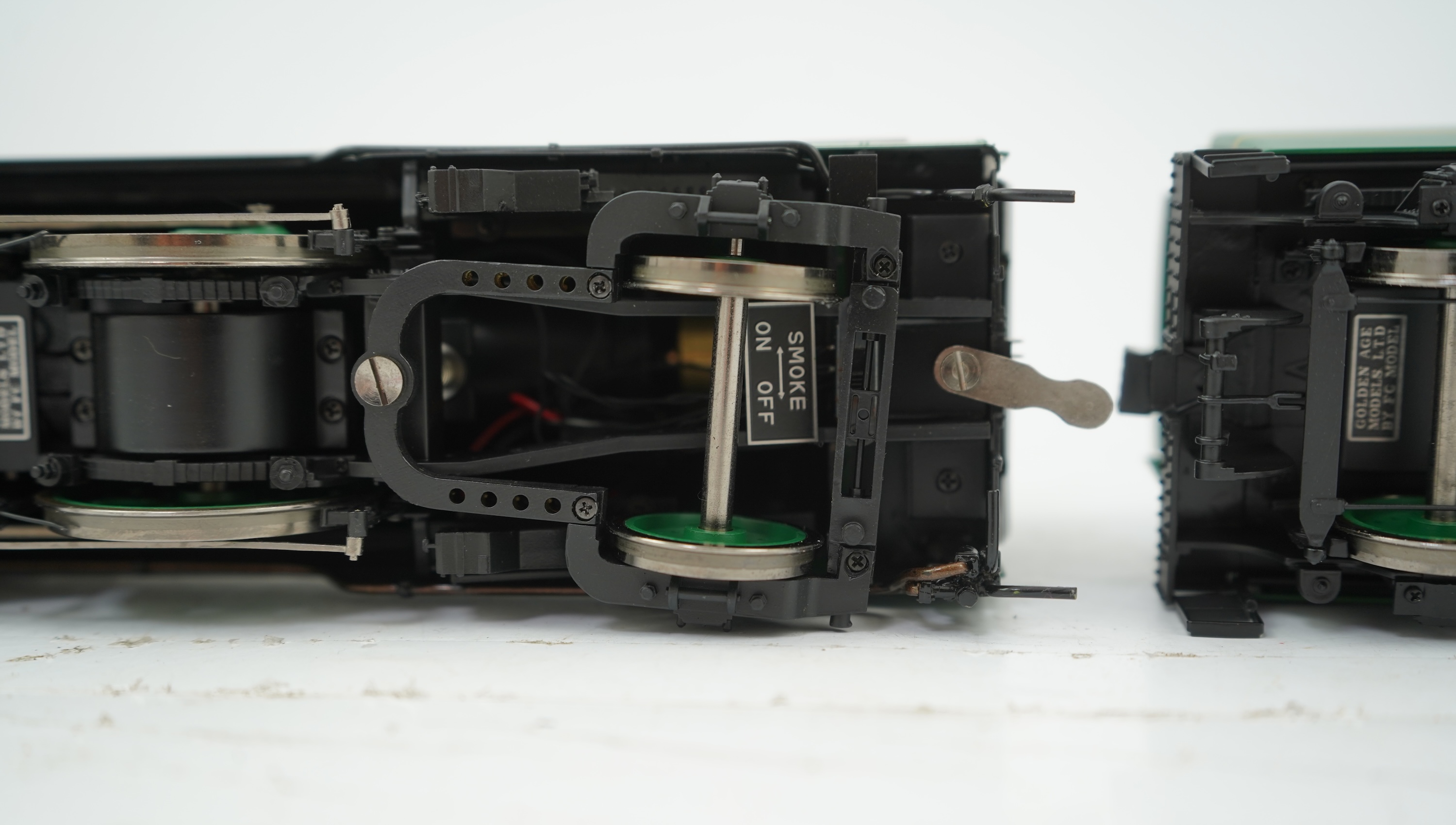 An 0 Gauge Golden Age Models Ltd by F C Models, model of a Southern Railway Merchant Navy Class Channel Packet 21C1, 4-6-2 tender locomotive, powered for two rail operation, with original box and operating instructions.
